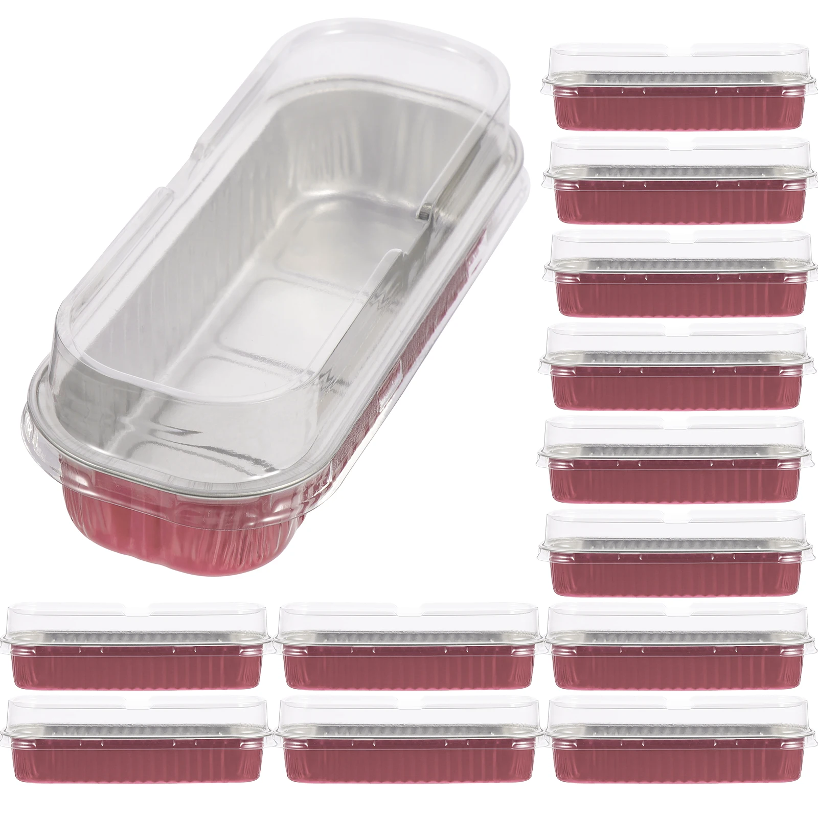 

30 Pcs Aluminum Foil Cake Boxes Rectangle Containers Bakery Shop Home Party Loaf Treat Gifts Supplies