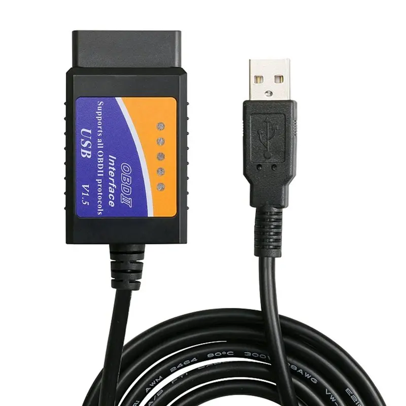 ELM327 V1.5 USB OBD2 HS/MS-CAN Switch Diagnostic Scanner for Ford - FORScan Coding & Programming Tool