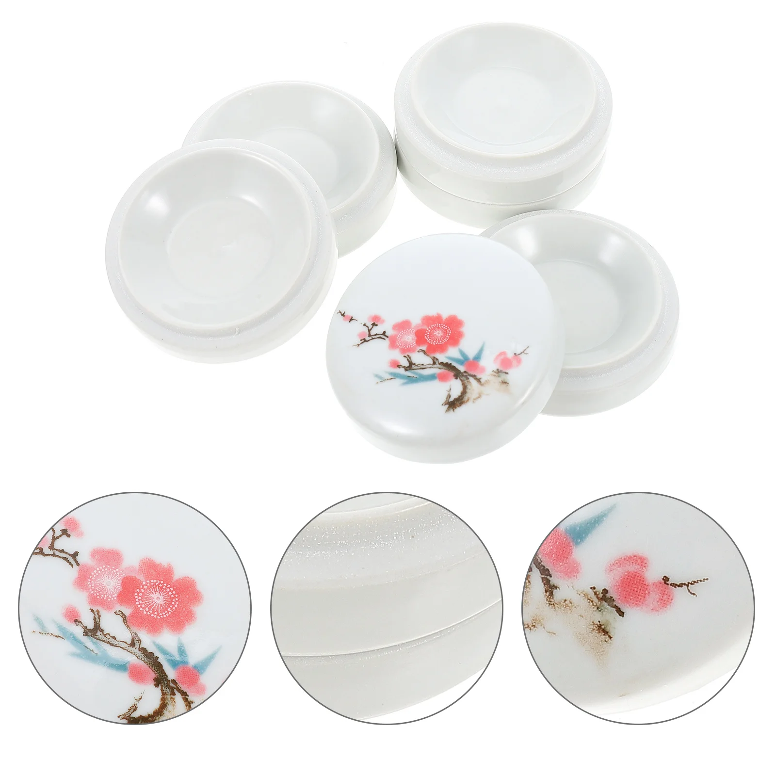 1Set Premium Color Mixing Tray with Cover Ceramic Plate for Painting Students Artists Smooth Safe Pigment Board Gouache