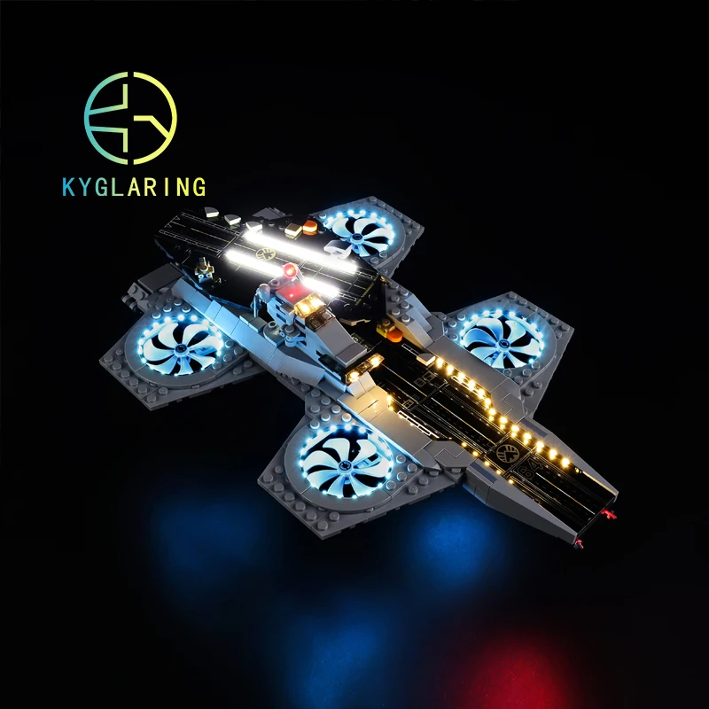 Kyglaring Light Kit For 76295 The Avengers Helicarrier Building Blocks LED Kit Toys (NOT Include the Model)