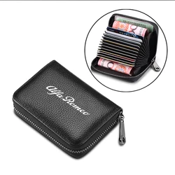 Business Card Holder Wallet Women Men Bank ID Credit Card Holder Protects Card Bag for Alfa Romeo 159 147 Stelvio Accessories