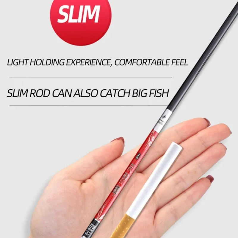 Taigek High Carbon Stream Fishing Pole Super Light Hard Telescopic Rod Hand carp,perch,crucian carp,freshwater rod