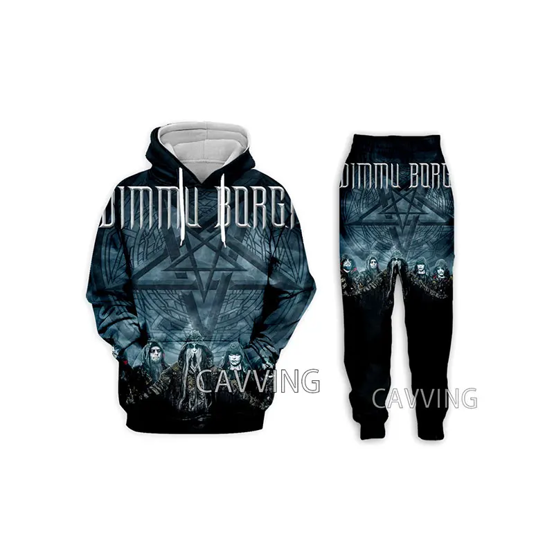 Dimmu Borgir Rock 3D Printed Casual Hoodies Hooded Sweatshirt Pants Jogging Pants Trousers Suit Clothes Women/ Men Sets   J01