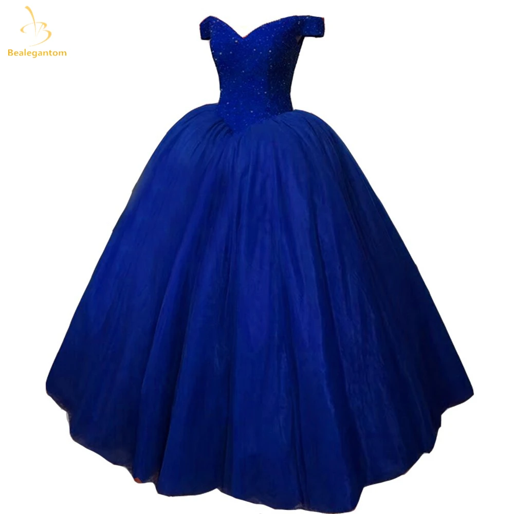 

Bealegantom Beaded Off Shoulder Quinceanera Dresses 2024 Ball Gown Puffy Tulle Sweet 16 Formal Evening Prom Party Gown QA209