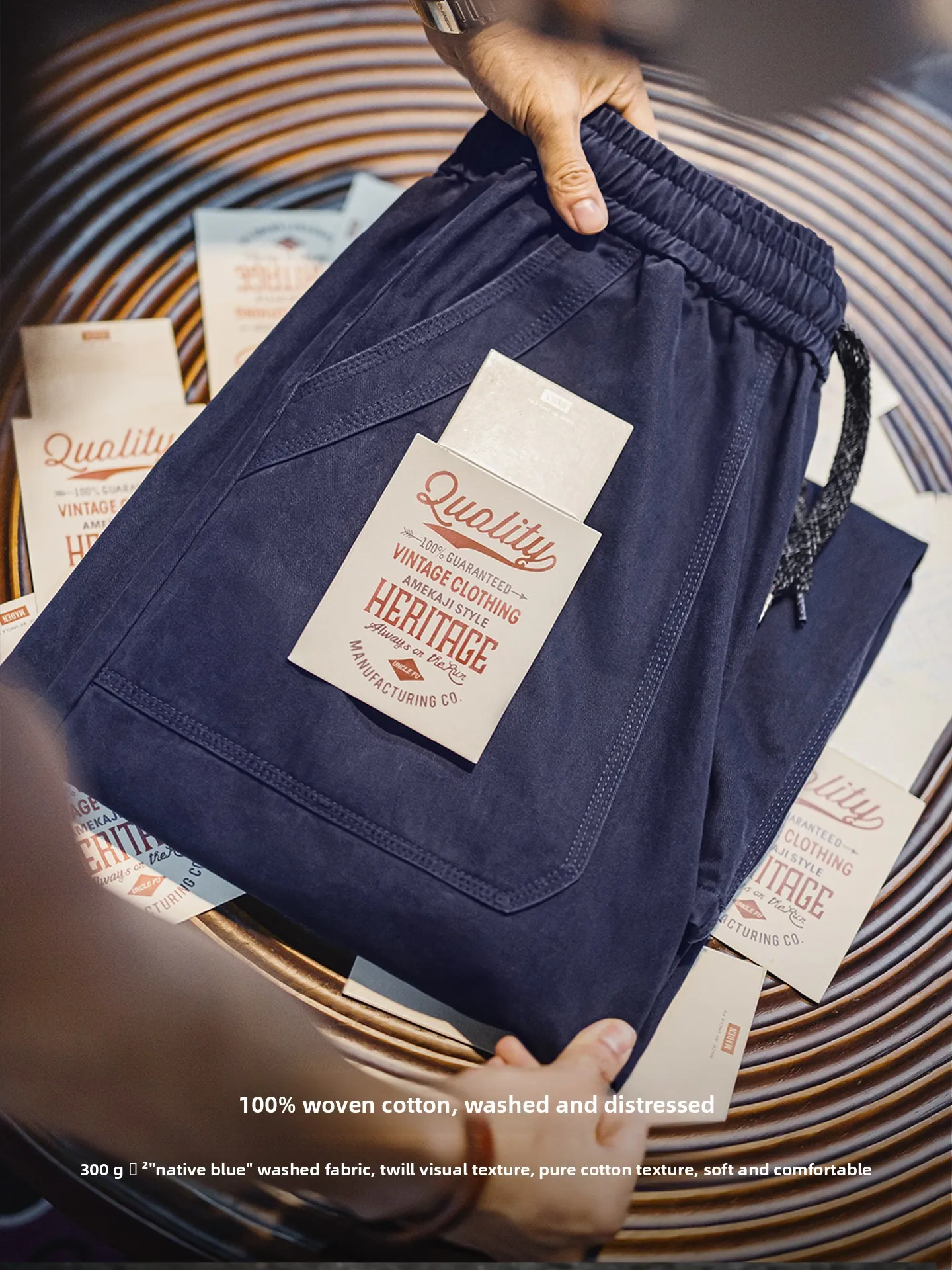 

Maden Pure Cotton Workwear American Retro Waed Multi-ket Logging Pants Loose Wide Leg Casual Trousers for Men Spring