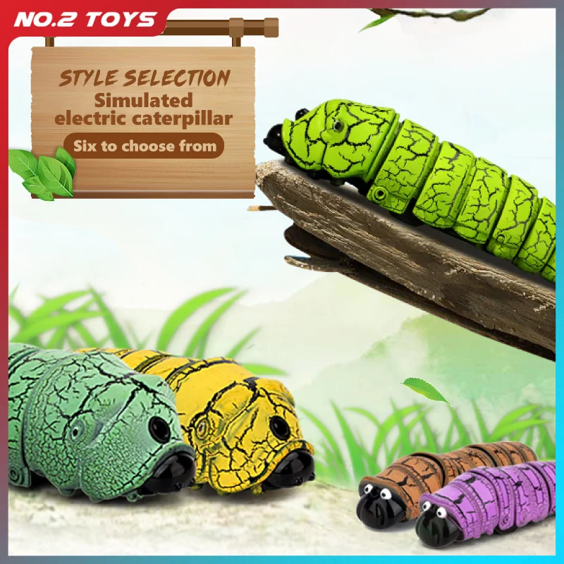 Simulation Carpenterworm RC Sensor Caterpillars Cute Animals Worm Robot Remote Control Insects Toys for Kid Children's Xmas Gift