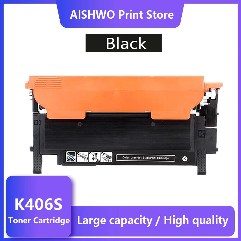 

1 Black Compatible Toner Cartridge For Samsung 406s k406s CLT-406S CLT-K406S C406S Y406S CLP-360 365w 366W CLX-3305 C460FW