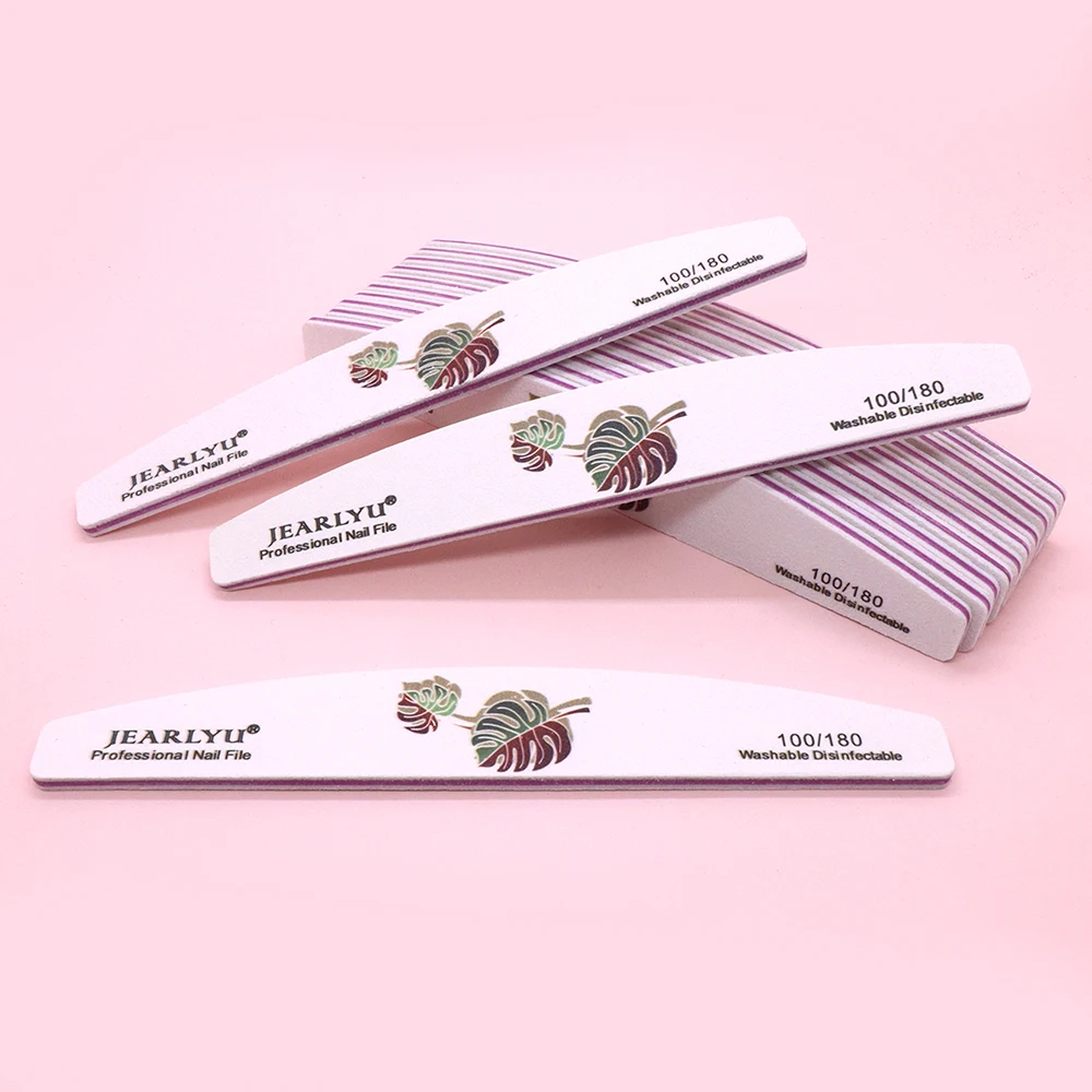 

10Pcs Double Sided Nail Art File Professional 100/180 Grit Strong Sandpaper Nails File Nail Stylist Supplies Manicure Tools Set