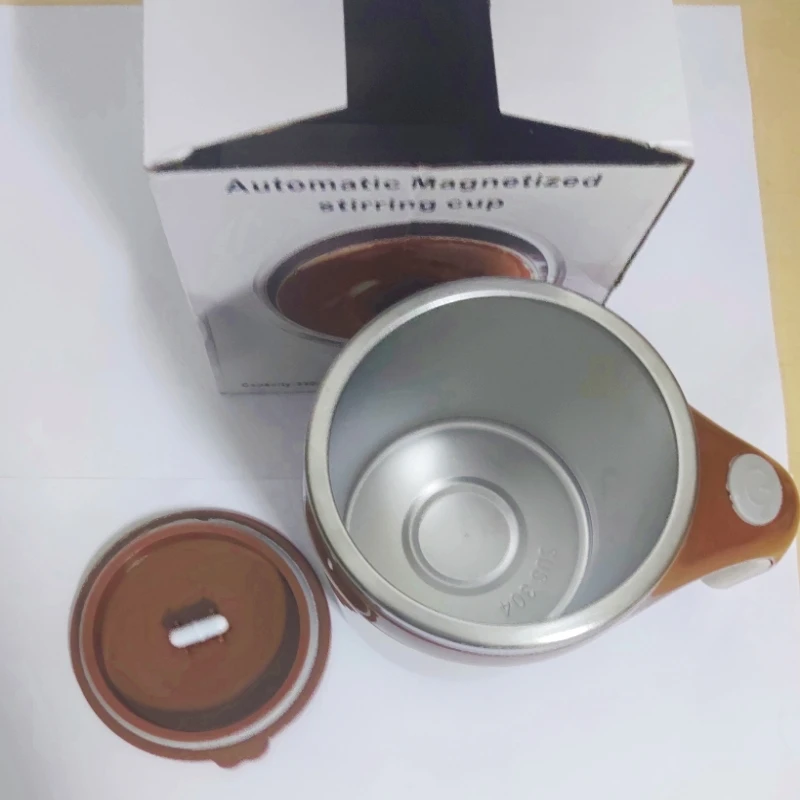 1pcs Automatic Self Stirring Magnetic Mug Stainless Steel Temperature Difference Coffee Mixing Cup Blender Mixer Thermal Cup