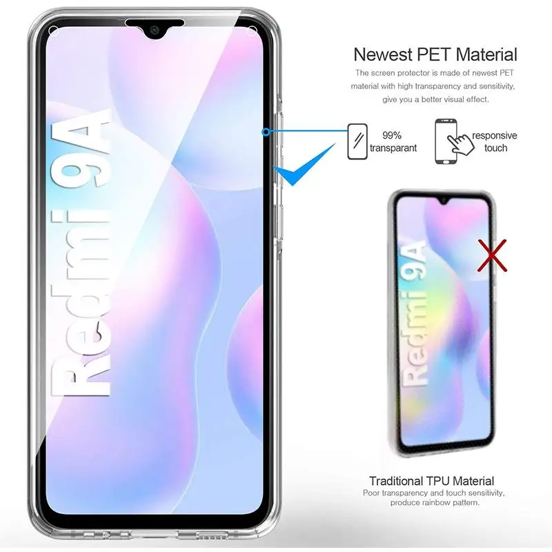 360 frente dupla traseira capa protetora completa para xiaomi redmi 7 7a 8 8a 9 9a 9c nota 7 7 pro 8 8t 9 9S 10 pro 11