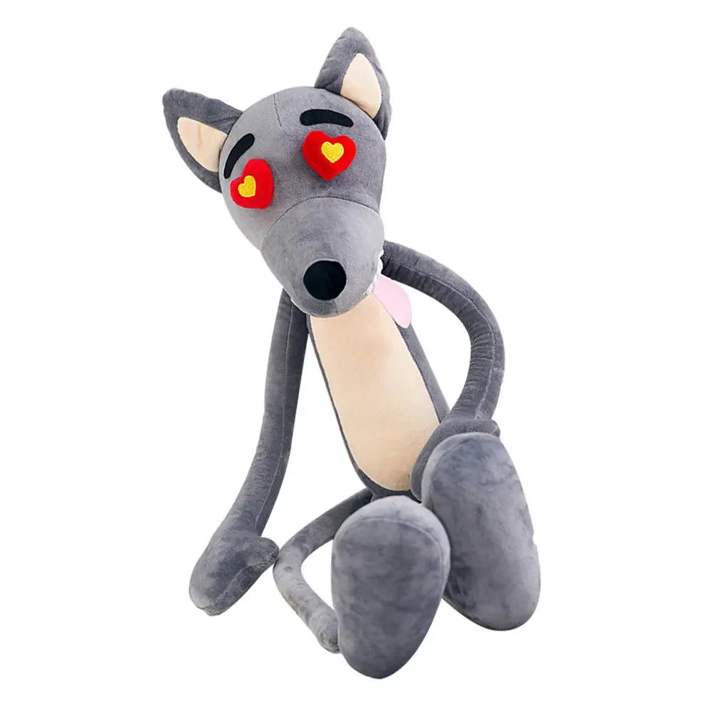 Soft Wolf Stuffed Animal Toy – PP Cotton Filled, High Resilience, No Deformation, Comfortable Touch Pillow
