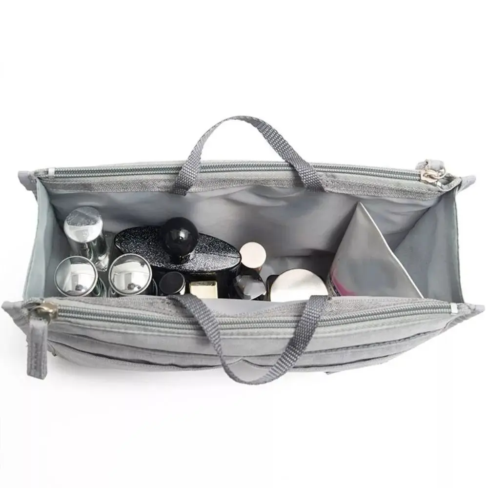 Durable Polyester Travel Toiletry Bag Large Capacity Double Zipper Cosmetic Bag Bag Organizer Waterproof Insert Bag