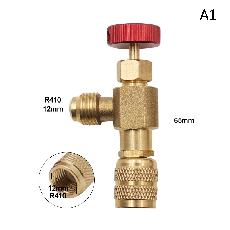 1-4pcs Liquid Safety Valve R410A R22 Air Conditioning Refrigeration Charging Adapter Safety Adapter Air Conditioning Maintenance