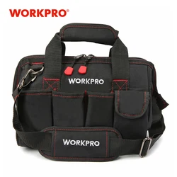 WORKPRO-12 인치 600D 폴리에스터 방수 공구 여행 핸드백, 튼튼한 가방