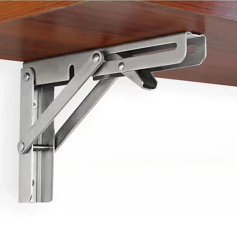 Wall Mounted Kitchen Shelf Bracket 8-20 Inch Folding Triangle Floating Shelf Bracket for Storage Organization