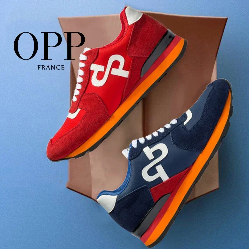 OPP New Shoes Men Casual Sneakers High-end 574 Genuine Leather Sports Sneakers Balance Fashion Zapatillas Hombre Luxury Men