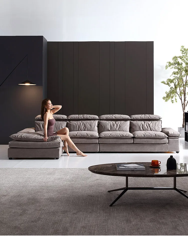 #Hot Selling Adjustable Modular Sleeper Fabric Upholstered Chesterfield Couch Corner L Shape Sofa
