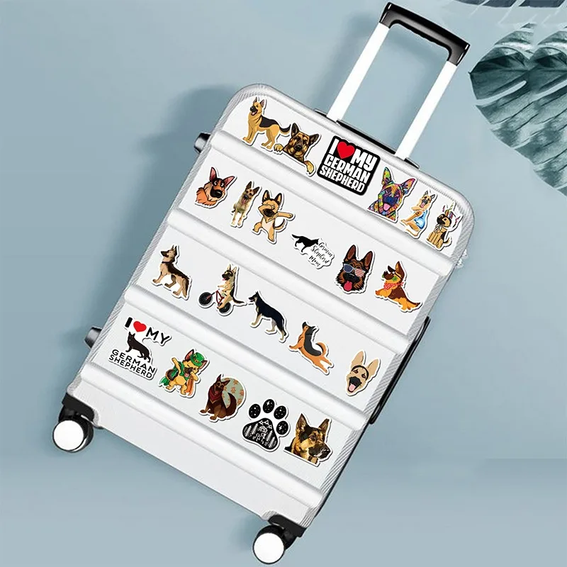 50PCS การ์ตูนส่วนบุคคล German Shepherd Creative Doodle สติกเกอร์ตกแต่ง