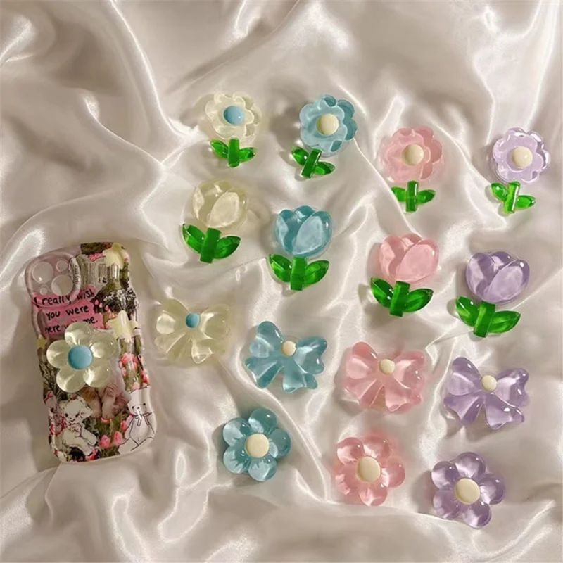 

Прозрачная подставка для мобильного телефона в форме цветка розы, вращающийся держатель, защита от падения, кольцо-держатель для iPhone 14, 15 и всех смартфонов