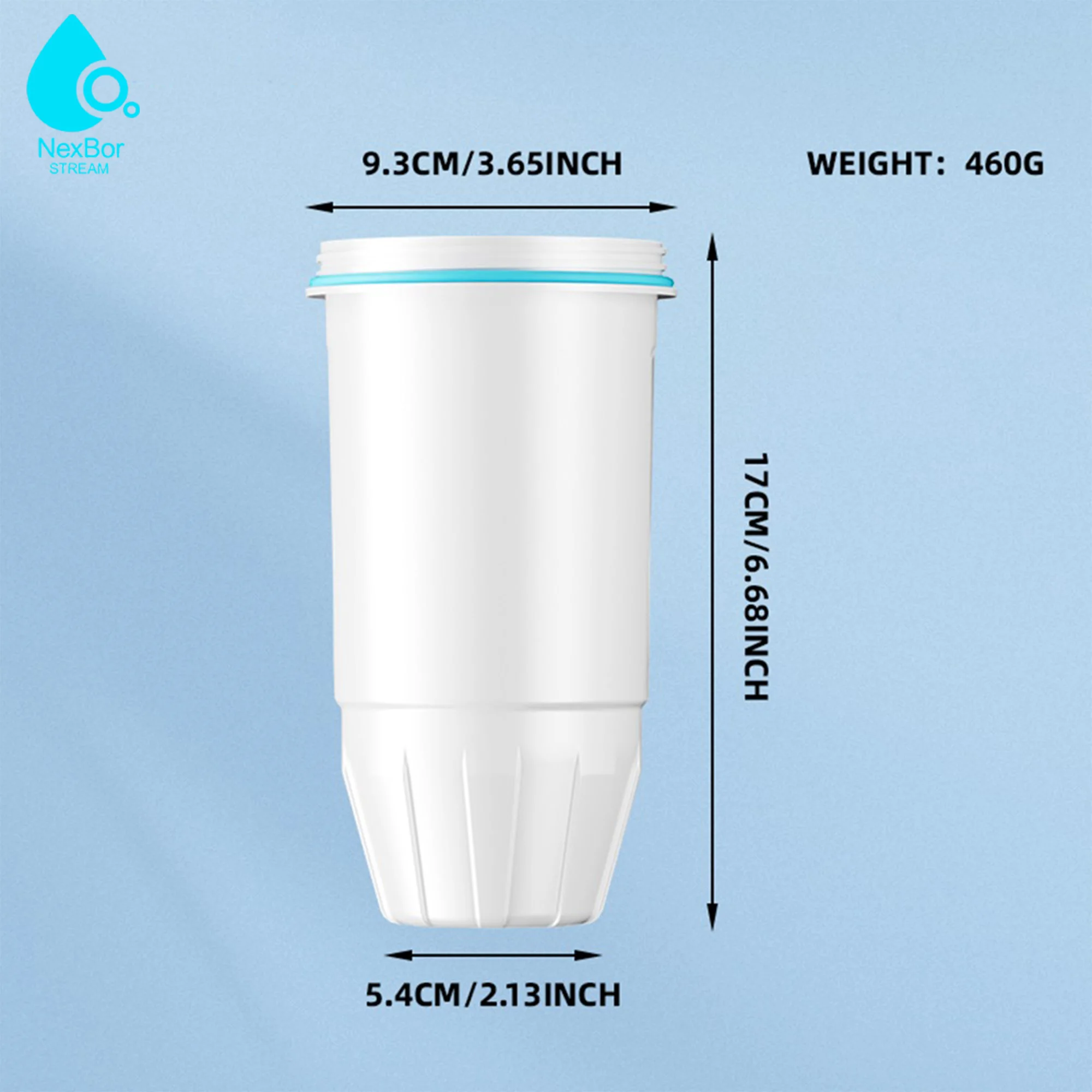 Water Filter Replacement for ZERO Pitchers and Dispensers ZR-001 ZR-017 ZR-004 ZP010, 5-Multi-Stage Filter System