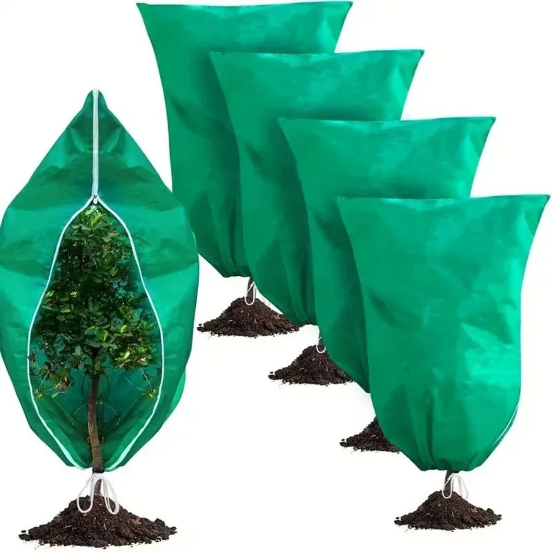 Plant Covers Freeze Protection Zipper Drawstring Heavy Duty Plant Covers Freeze Protection Bag Outdoor Shrubs Trees Garden