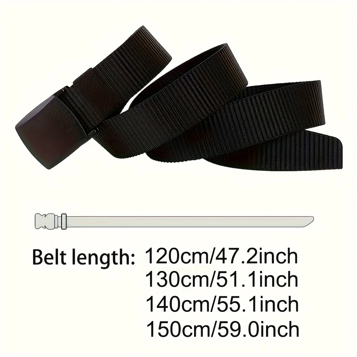 Nylon Belt Automatic Buckle Outdoor Multifunctional Tactical Canvas Belts Light Comfortable Non-metal Belt