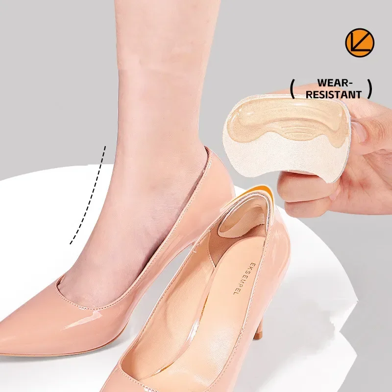 Heel Sticker Heels Protector Silicone Insoles Shoes Backs Adjust Size Adhesive Non-slip Shoe Pads Pain Relief Foot Care Inserts