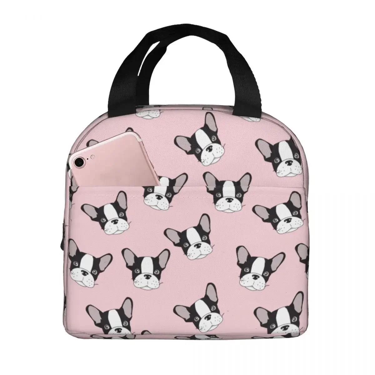 Lunch Bags for Women Kids Bulldog Dog Insulated Cooler Bag Waterproof Work Animal Polyester Lunch Box Food Bag