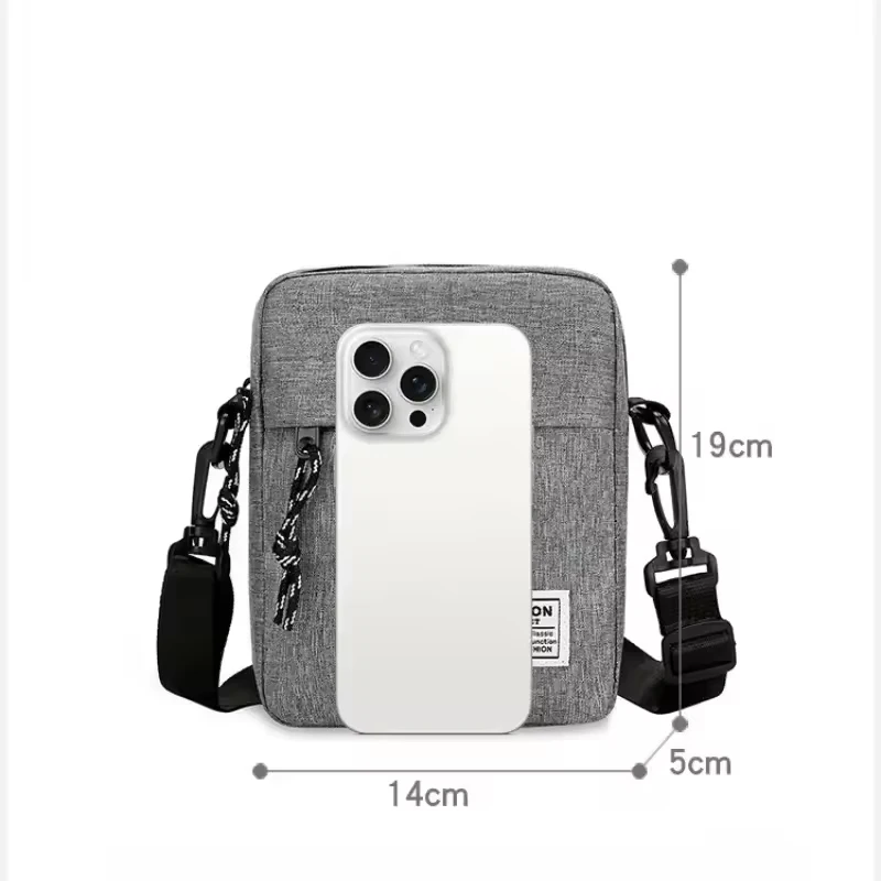 Men's Satchel Fashion Oxford Cloth Shoulder Bag Men's Casual Diagonal Crossover Fashion Hand Machine Small Square Bag