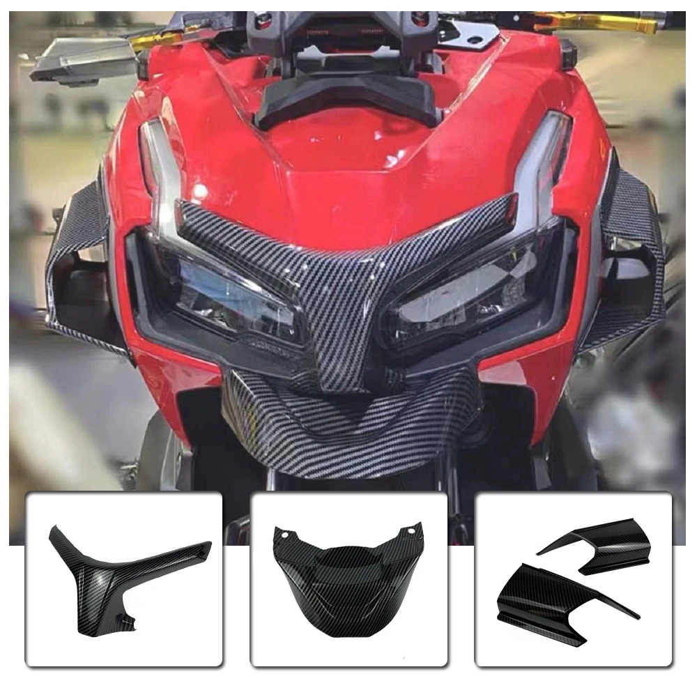 For Honda ADV 150 adv150 2019 2020 2021 2022 Front Beak Extend Headlight Nose Fairing Cone Cowl Pneumatic Side Winglet Panel