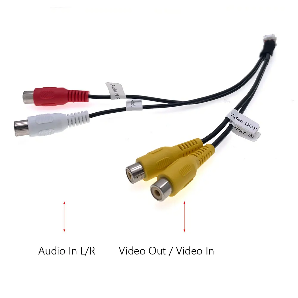 10 12 Pin Car Radio RCA Audio Rear Subwoofer Front Video Cable for Clarion FX503 NX603 NX604 NX605 Android DVD Navigation