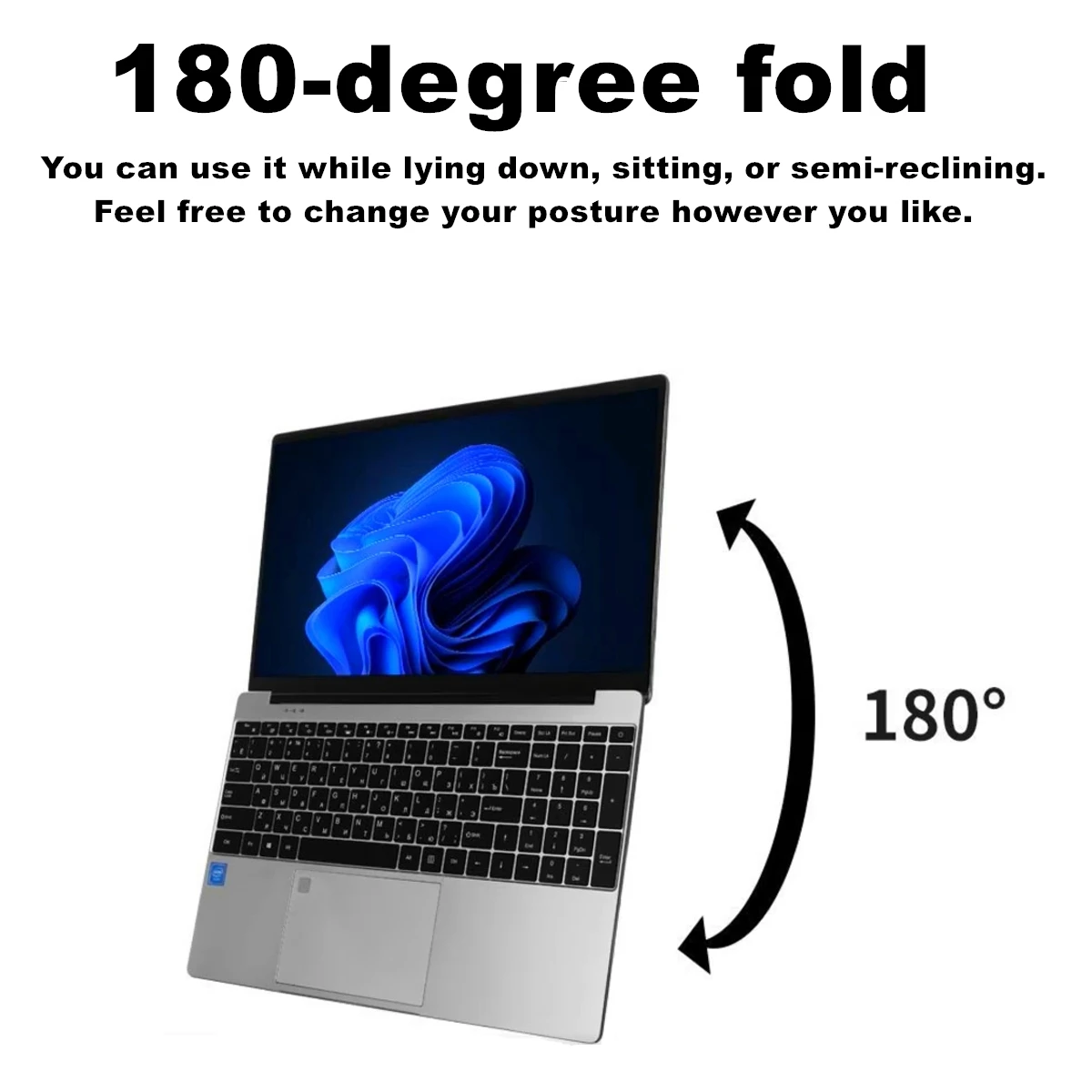 Notebook portatile AU NZ CA Ready da 15,6" FHD IPS Intel N5095 Fino a 32 GB di RAM 2 TB SSD Windows 11 Pro Tastiera retroilluminata nera