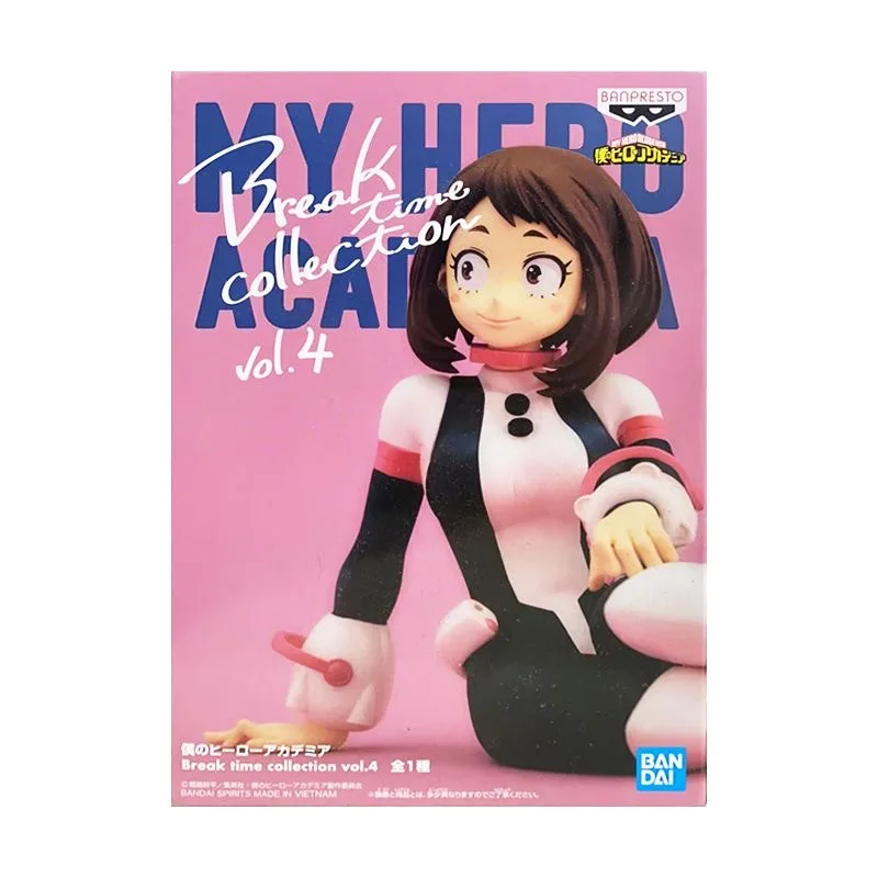 Original Bandai My Hero Academia Relax Time OCHACO URARAKA PVC Action Figures Collect Ornaments Figure Model Toys 10cm