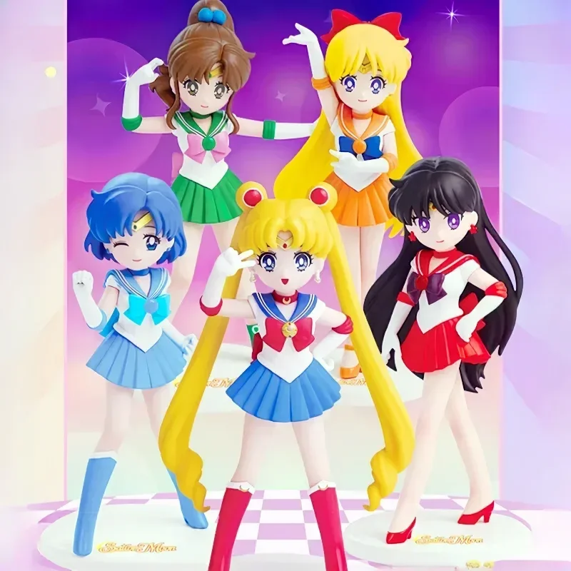 

Sailor Moon Sailor Mercury Sailor Mars Sailor Jupiter Usagi Tsukino Tuxedo Mask Mamoru Chiba Blind Box Figure Cute Toy Ornament