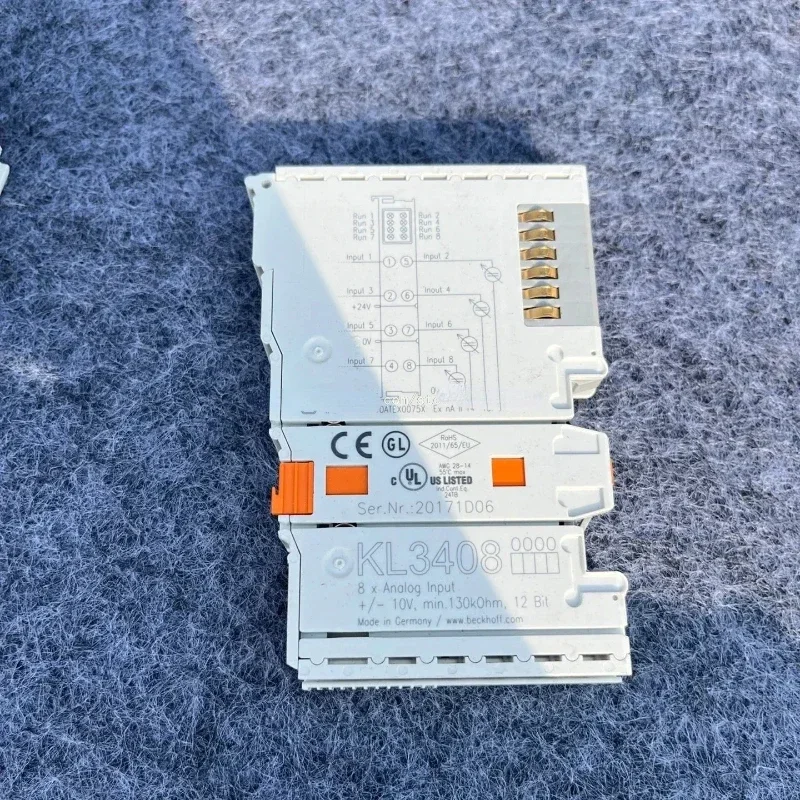 

KL3408 Модуль аналогового ввода промышленного терминала EtherCAT 8 каналов ± 10 В Дифференциальный вход, 12-битный высокоточный модуль расширения ПЛК
