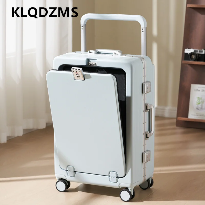 KLQDZMS Cabin Suitcase Front Opening Boarding Case Laptop Trolley Case 20