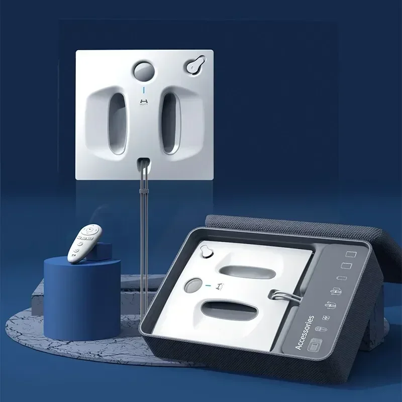 

Оригинальный очиститель окон HUTT W66, автоматический распылитель воды, робот для мытья окон, интеллектуальная частота, влажная и сухая очистка стекол