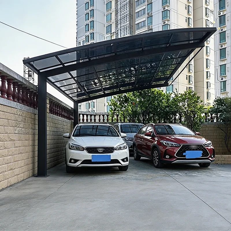 

Dark Grey 16X24 Double S Aluminium Alloy Frame Carport Waterproof Outdoor Parking Canopy Driveway Backyard Garage Shelter