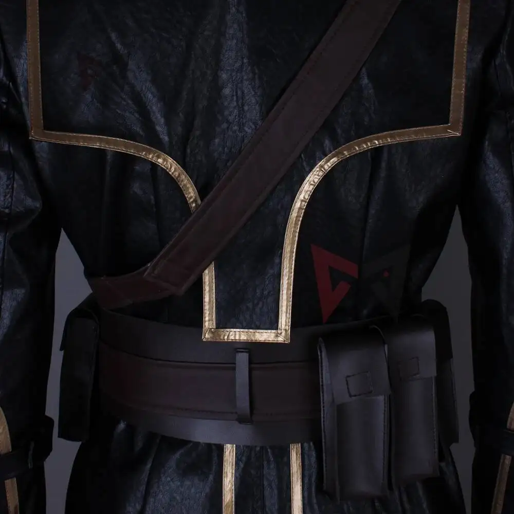 MMGG New Dishonored Cosplay Corvo Cosplay Costume Leather Coat Pants Halloween Game Anime Set Custom Made Size For Men