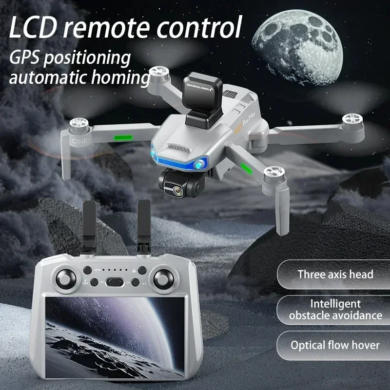 AE3 PRO Max NEW LCD GPS Drone 8K Dual Camera 5G Wifi FPV 3-Axis Gimbal Professional Obstacle Avoidance Quadcopter RC Dron Toy