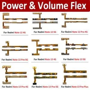 Bilashmart BackShell Power Button Switch Volume Up / Down On / Off Button Flex Cable Redmi Note 12S 12 13 Pro 4G Note 13 14 Pro Plus 5G