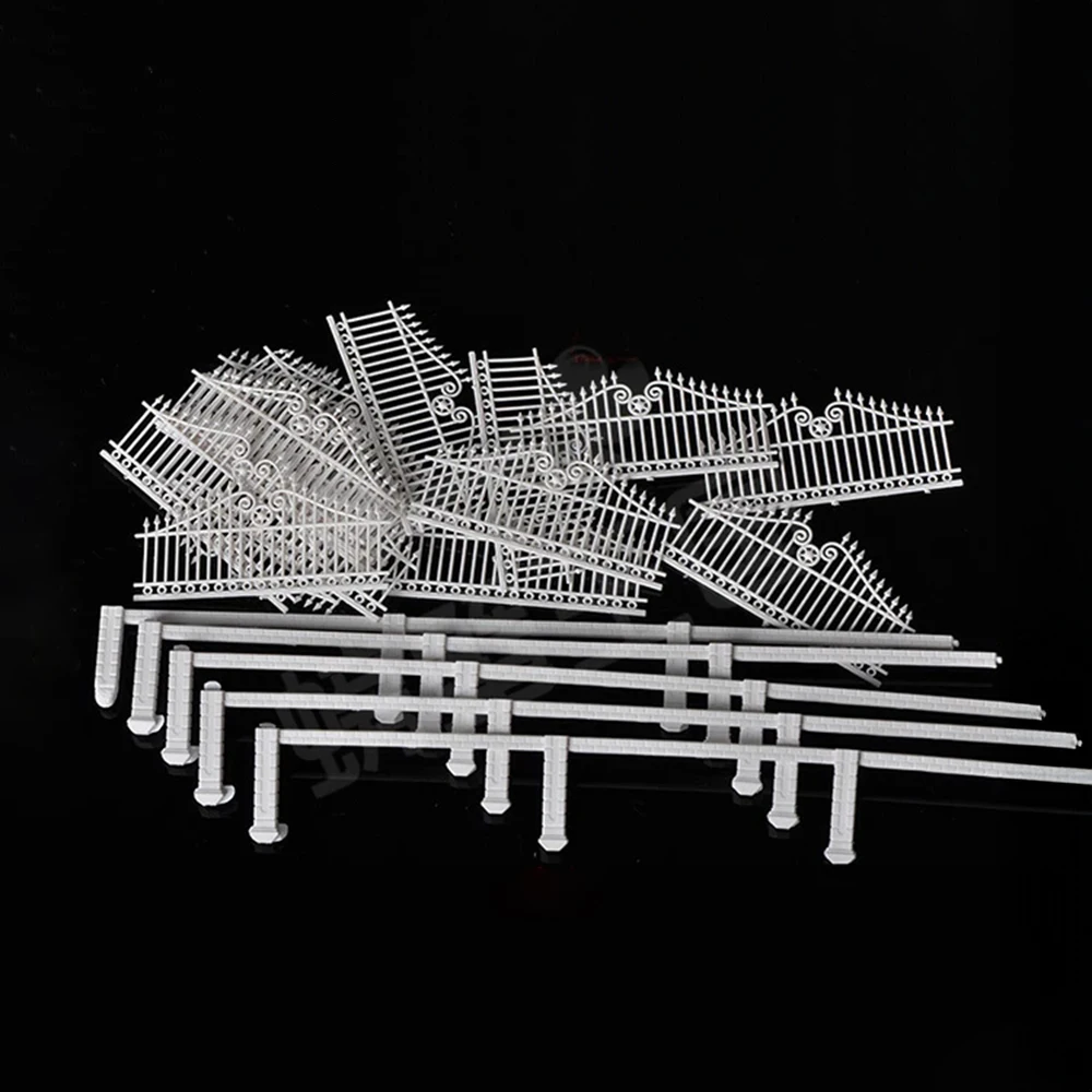 Mini Fence Model Railway Barrier Diorama Terrain Accessories Train Scene Detailing Diorama Fence Barrier Villa Fence DIY Kit