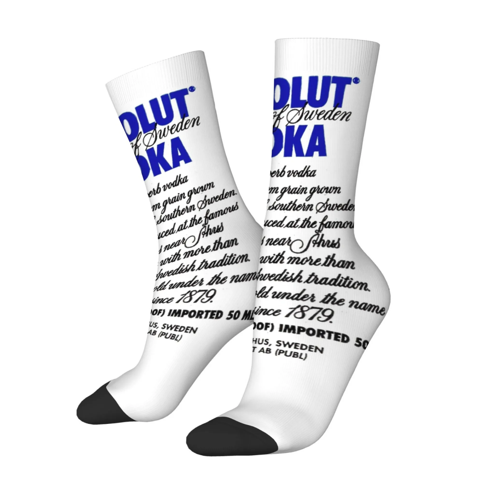 Wine Culture Themed Printed Men Mid-calf Socks Funny and Novel Fashion Socks for Nighttime Bar Parties Happy Socks Gifts