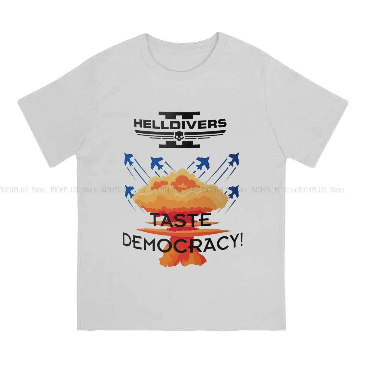 Helldivers Man TShirt Taste Democracy Individuality Polyester T Shirt Original Streetwear New Trend