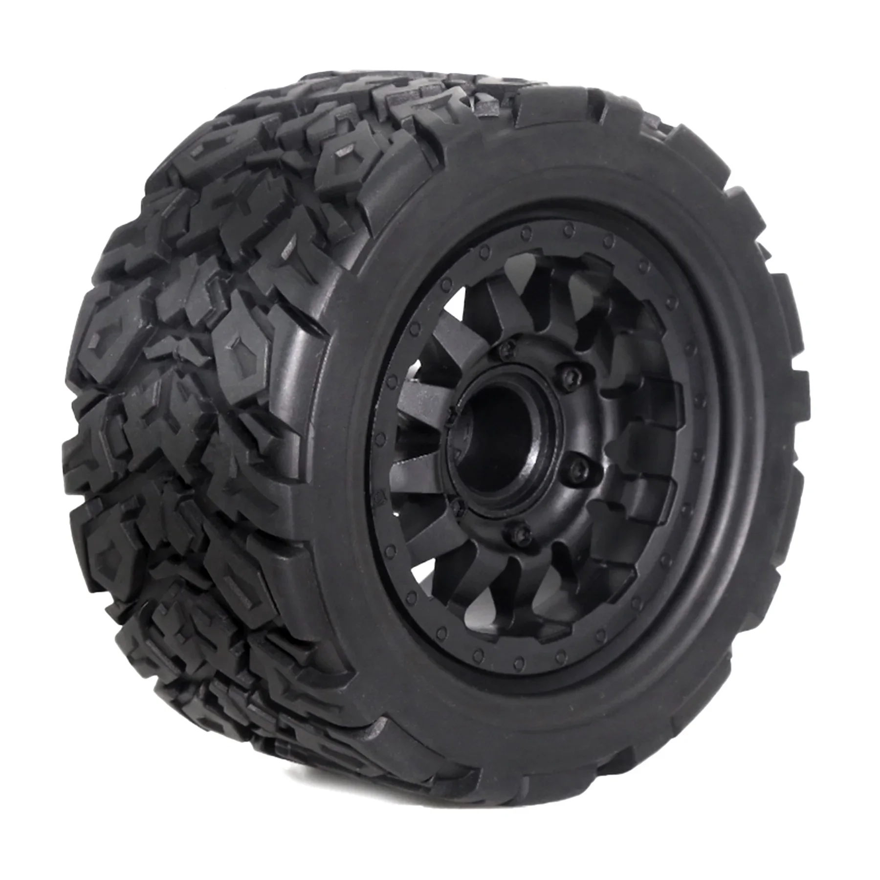 

4pcs 110mm 1/10 Monster Stunt Truck Tire 12mm and 14mm Hex for TRAXXAS MAXX ARRMA Granite KRATON Outcast Tamiya Losi Redcat