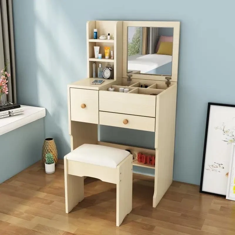 Modern minimalist adjustable compact dresser with clamshell design bedside locker