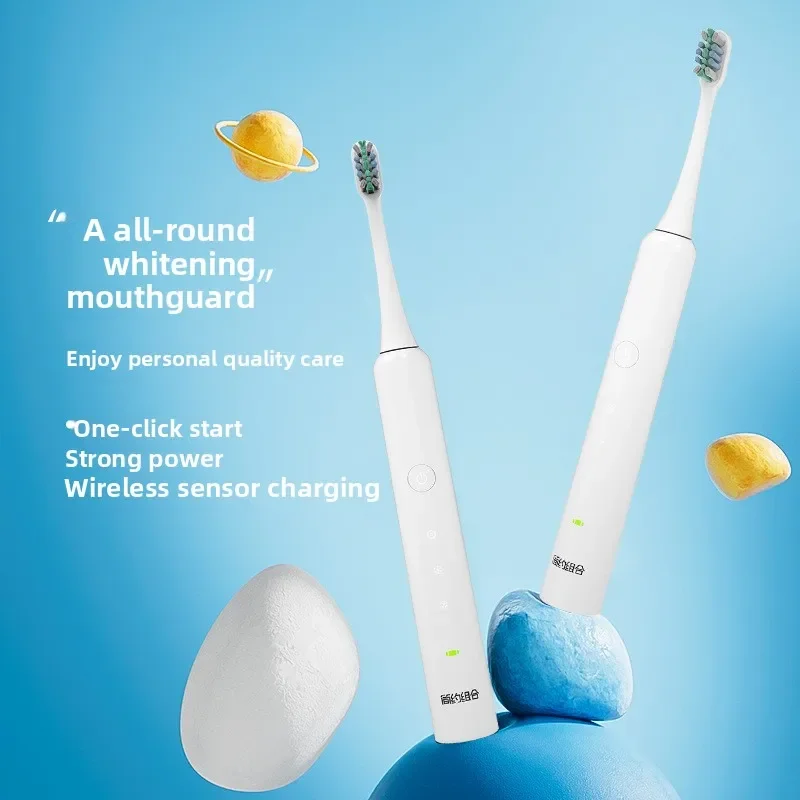 

Smart Sonic Toothbrush Duo — автоматический датчик давления, беспроводная зарядка, комплект His & Hers с дорожным футляром