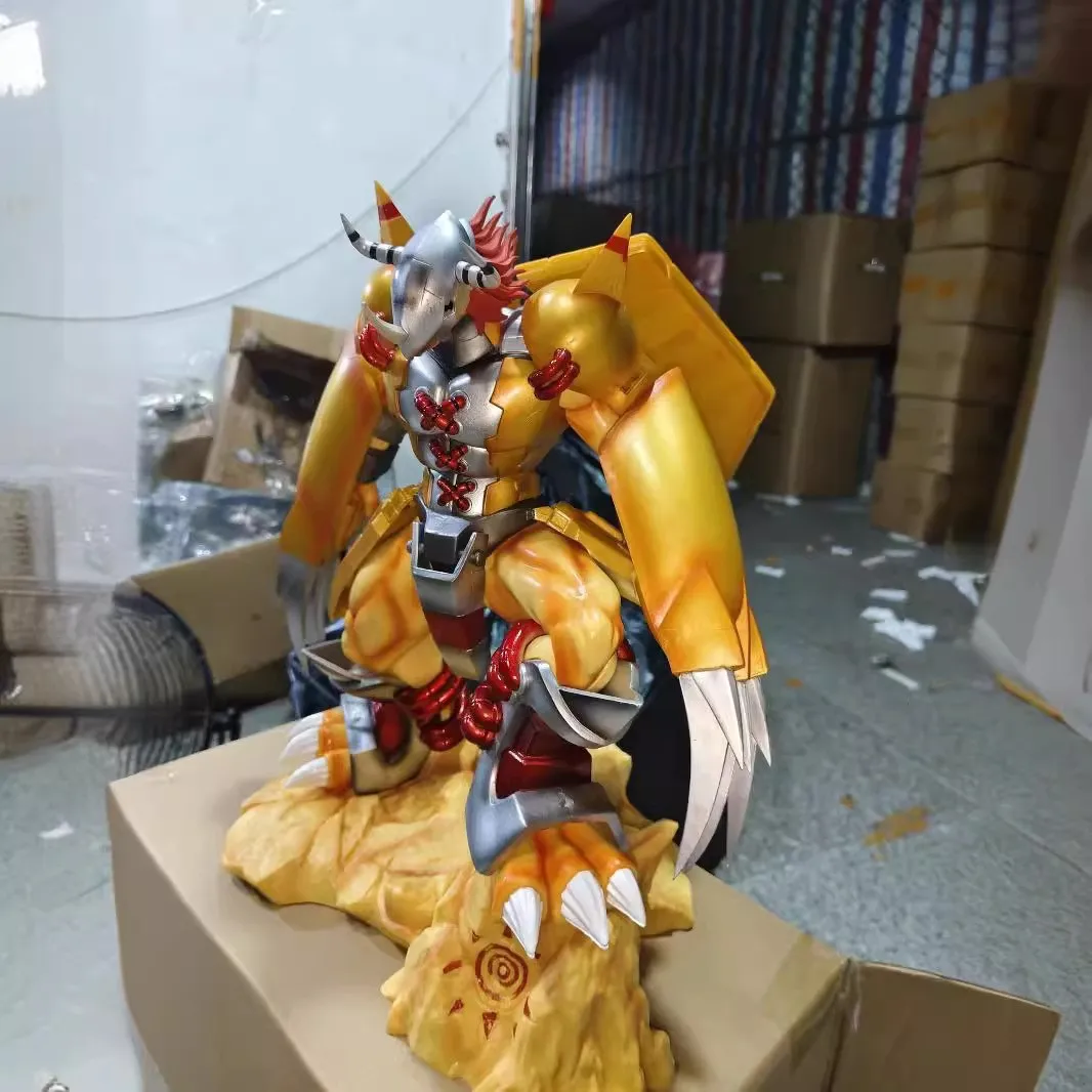 38cm nouvelle Digimon Anime Figure Greymon périmètre PVC modèle scène Statue décoration de bureau ornements enfants cadeaux d'anniversaire jouets