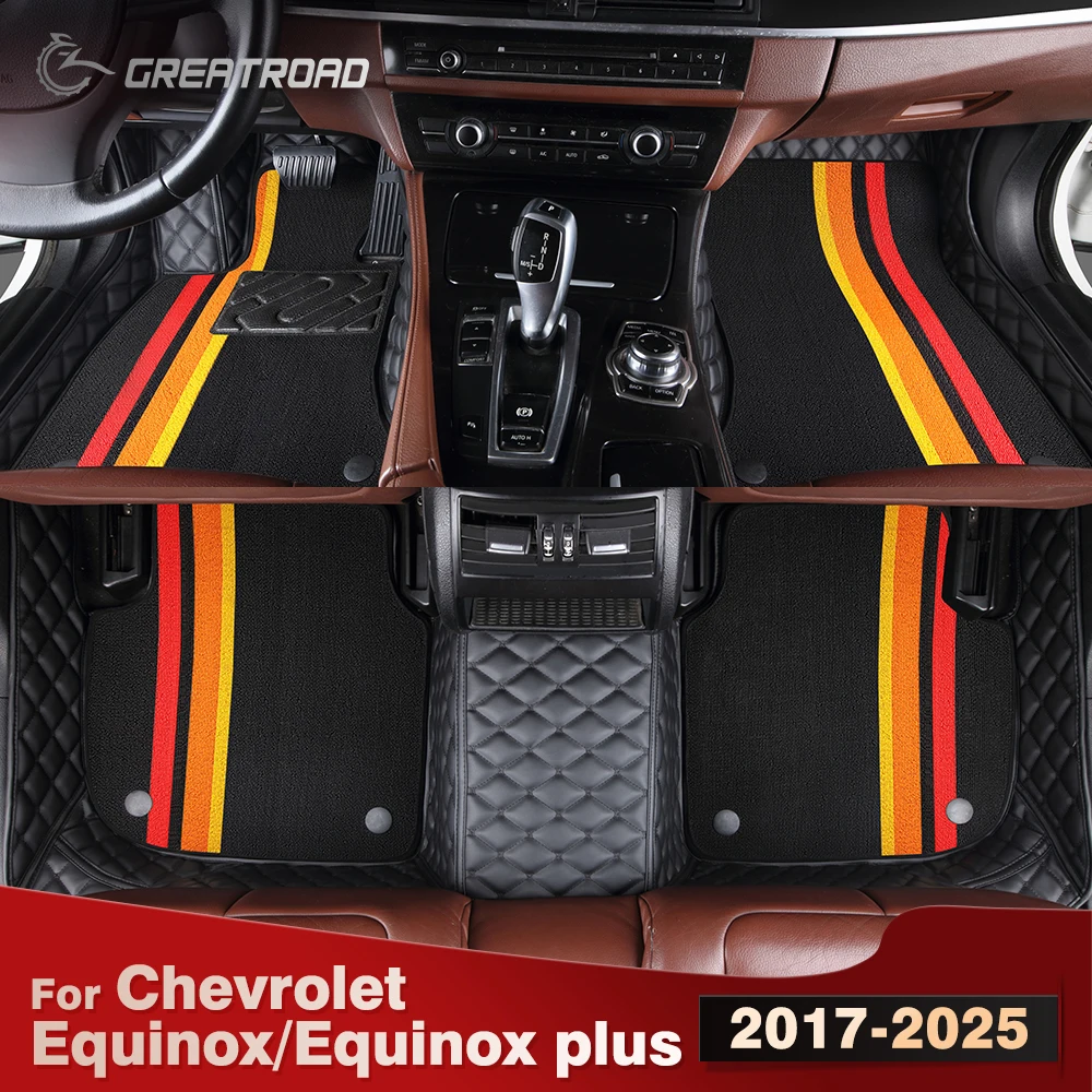 

Для Chevrolet Equinox/Equinox plus 2017-2025 двухслойные автомобильные коврики на заказ автомобильный ковер чехол аксессуары для интерьера