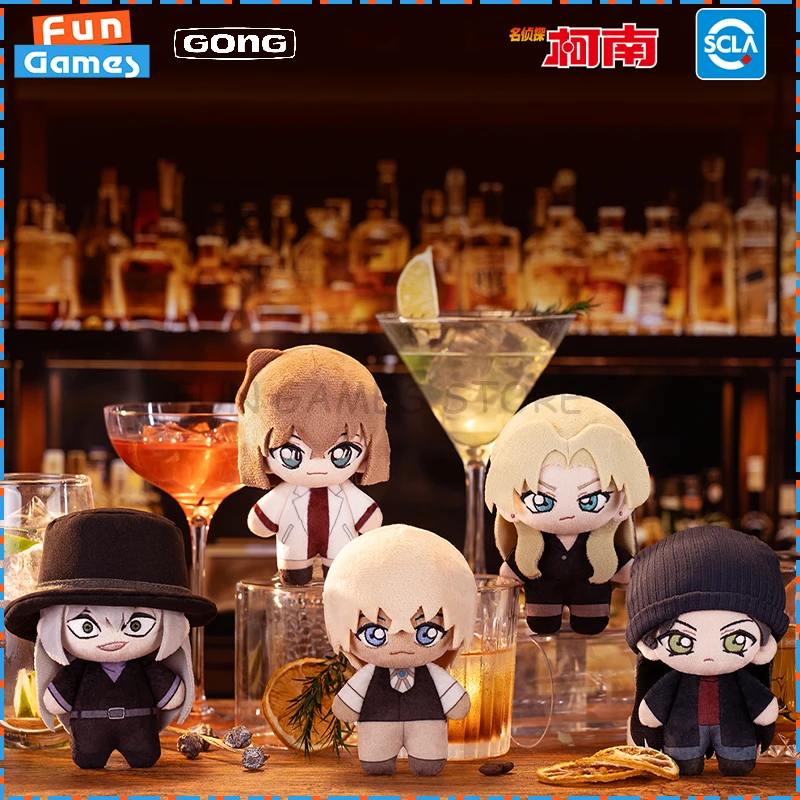 New GONG Detective Conan Doll Black Organization Wine List Series Anime Figures 11Cm Plush Ornament Custom Toys Birthday Gift